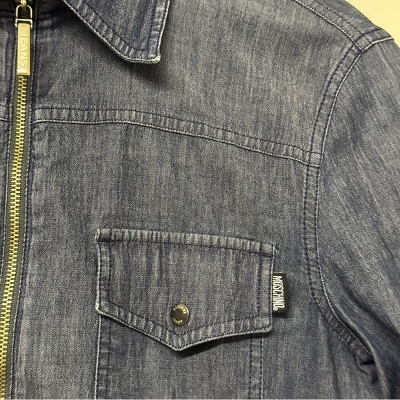 Moschino Chambray Denim Long Sleeve Top - Picture 4 of 7